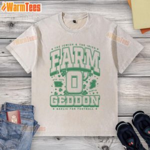 Good The Iowish And The Irish Farm OGeddon Gaelic football t-shirt in collegiate style, perfect for sports enthusiasts.