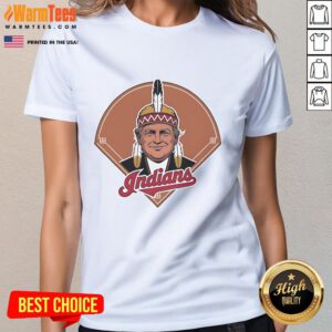 Good Trump Chief Wahoo X Cleveland Guardians logo ladies tee featuring vibrant graphics and a stylish design.