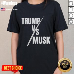 Hot Trump vs Musk Ladies Tee featuring bold graphics of Trump and Musk, perfect for political enthusiasts and fashion lovers.