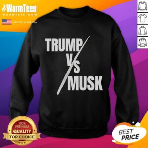 Hot Trump vs Musk sweatshirt featuring bold graphics of Trump and Musk, perfect for political statement fashion.