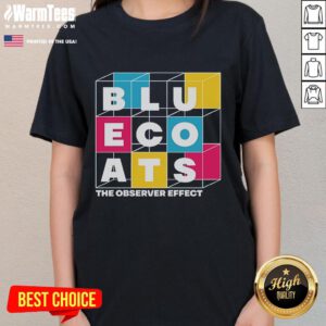 Nice Bluecoats The Observer Effect Ladies Tee featuring a stylish design in vibrant blue, perfect for casual wear.