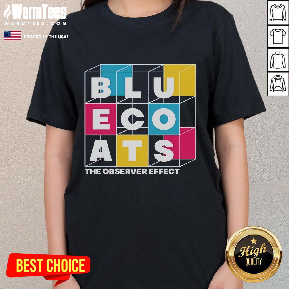 Nice Bluecoats The Observer Effect Ladies Tee featuring a stylish design in vibrant blue, perfect for casual wear.