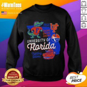 University of Florida sweatshirt featuring the iconic Gator Chomp design, perfect for fans and alumni of UF.