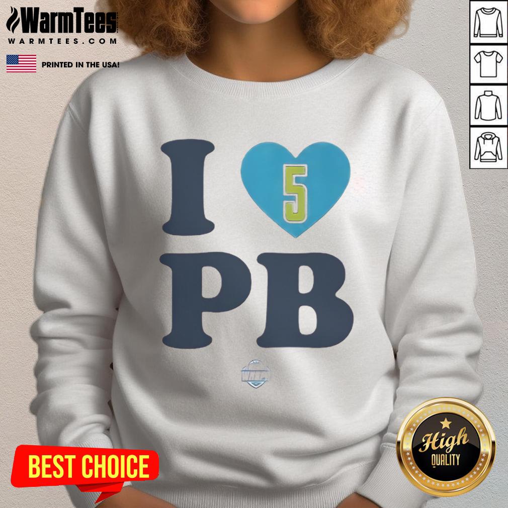 Nice I Love Paige Bueckers sweatshirt featuring bold text, perfect for fans of the basketball star.