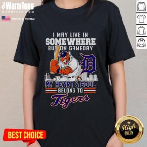 Detroit Tigers ladies tee showcasing team spirit for game day, perfect for fans who love their team above all.