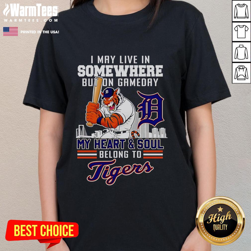 Detroit Tigers ladies tee showcasing team spirit for game day, perfect for fans who love their team above all.