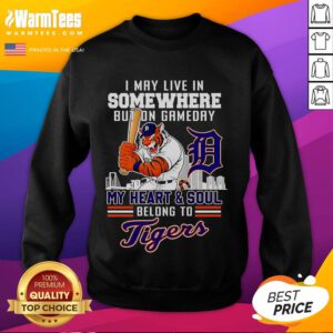 Detroit Tigers sweatshirt showcasing team spirit, perfect for game day and showing loyalty to the Detroit Tigers.