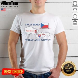 Nice I Was Born Czech Republic T-Shirt showcasing Czechoslovakian heritage and Slovakia pride, perfect for cultural enthusiasts.
