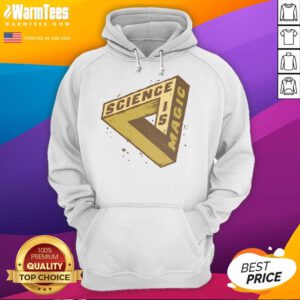 Nice Impossible Science is Magic optical illusion hoodie featuring vibrant graphics and a unique design for science enthusiasts.
