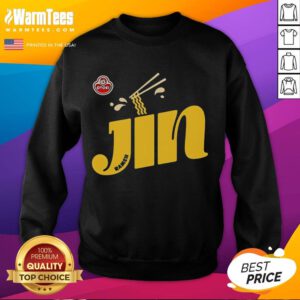 Cozy Nice Jin Ramen sweatshirt displayed on a wooden table, perfect for ramen lovers and casual wear enthusiasts.