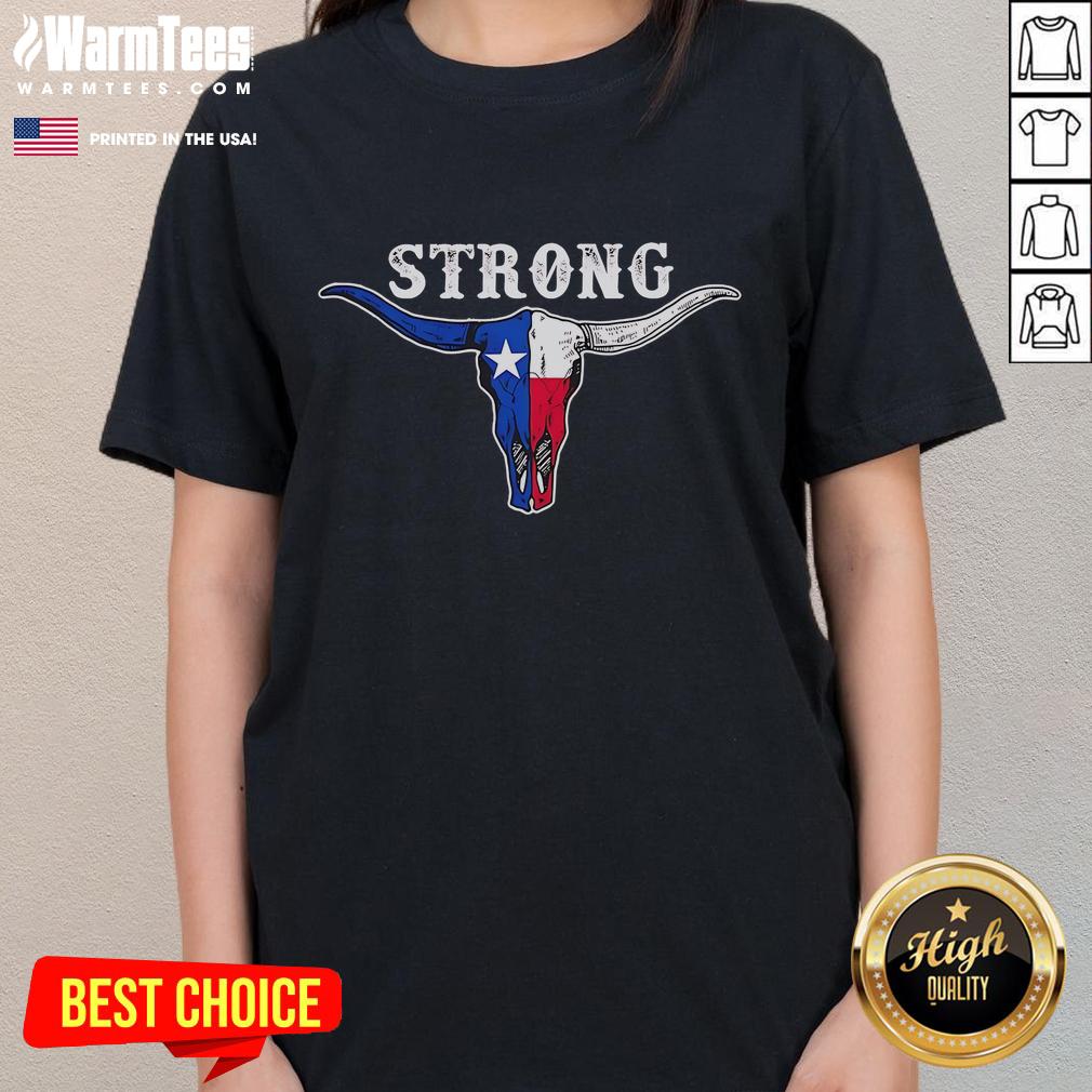 Alt Text: Nice Men's Texas Strong Short Ladies Tee featuring bold graphic design, perfect for casual wear and Texas pride.