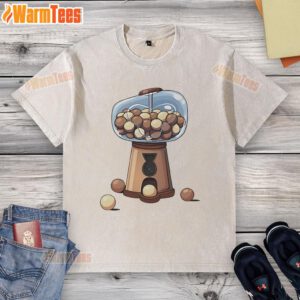 Nice Monke Gumball Machine washed t-shirt featuring vibrant colors and playful design, perfect for casual wear.