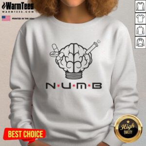 Cozy Nice Numb Brain Lap Dance sweatshirt featuring a playful graphic design, perfect for casual wear and unique style.