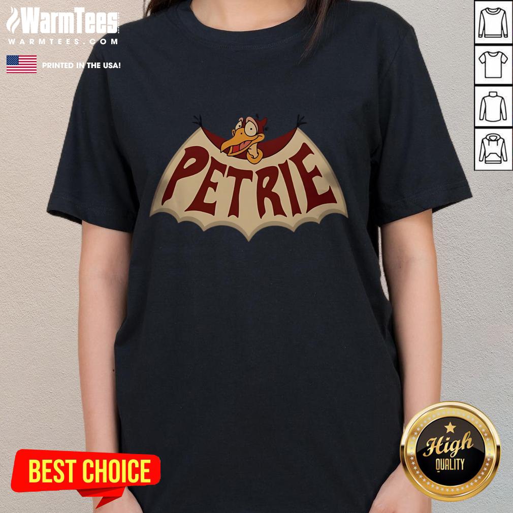 Nice Petrie The Land Before Time ladies tee featuring a colorful dinosaur graphic and comfortable fit for fans.