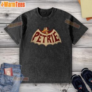 Nice Petrie The Land Before Time washed t-shirt featuring a colorful design of Petrie the Pteranodon.