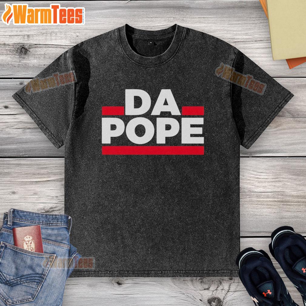 Nice Pope Leo Da Pope washed T-shirt featuring a vibrant graphic design and comfortable fit for casual wear.