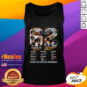 Alt Text: Official 62 Years of 1962-2024 tank top featuring signatures, celebrating memories and nostalgia.