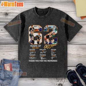 Official 62 Years of 1962-2024 T-Shirt with signatures, celebrating memories and nostalgia in a washed design.