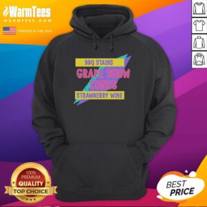 Official BBQ Stains Grape Snow Cones Strawberry Wine Hoodie featuring a vibrant design perfect for casual outdoor events.