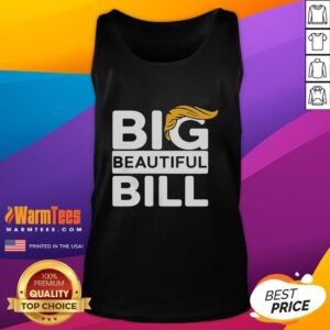 Official Big Beautiful Bill Donald Trump tank top featuring bold graphics and vibrant colors, perfect for Trump supporters.