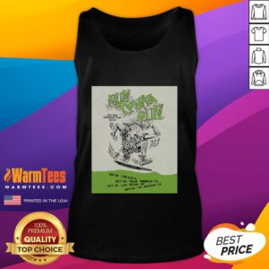Official Blink-182 Run Travis Run Hit Pavement Tour 2025 tank top featuring vibrant graphics and band logo.