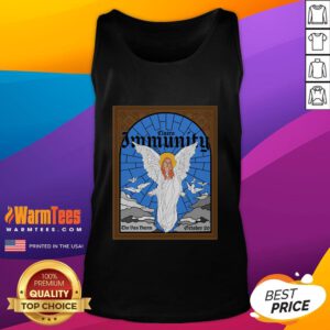 Official Clairo Immunity Angel Stained Glass Tank Top featuring vibrant angel graphics and a stylish design for fans.