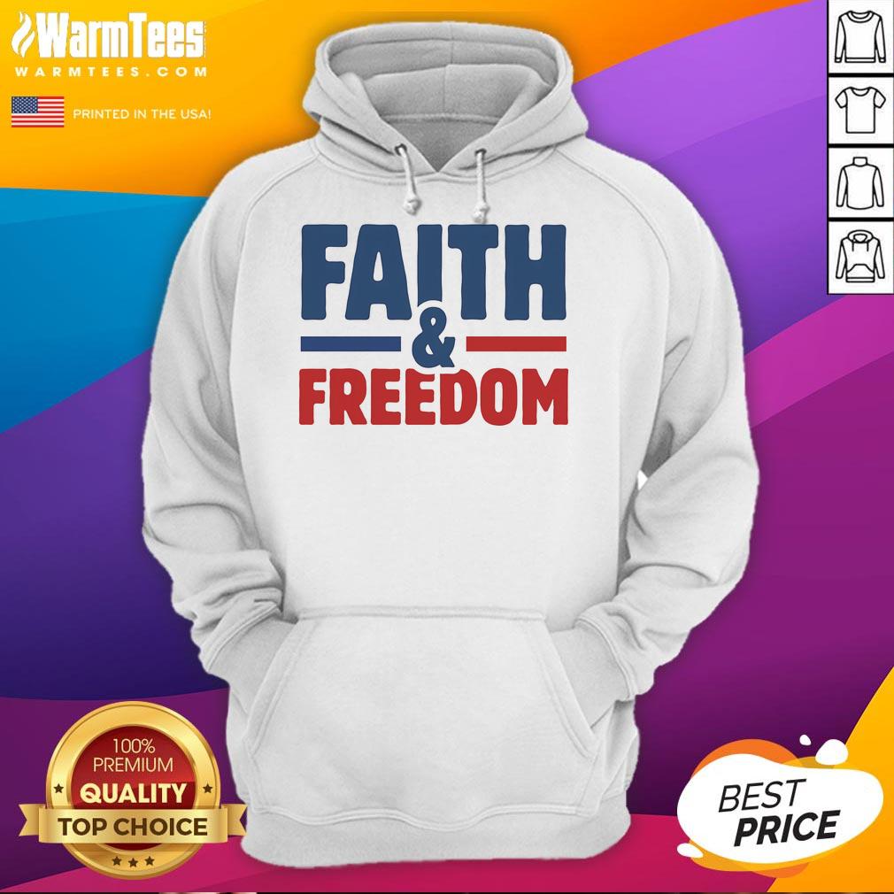 Official Faith and Freedom Hoodie featuring a stylish design and vibrant colors, perfect for expressing your beliefs.