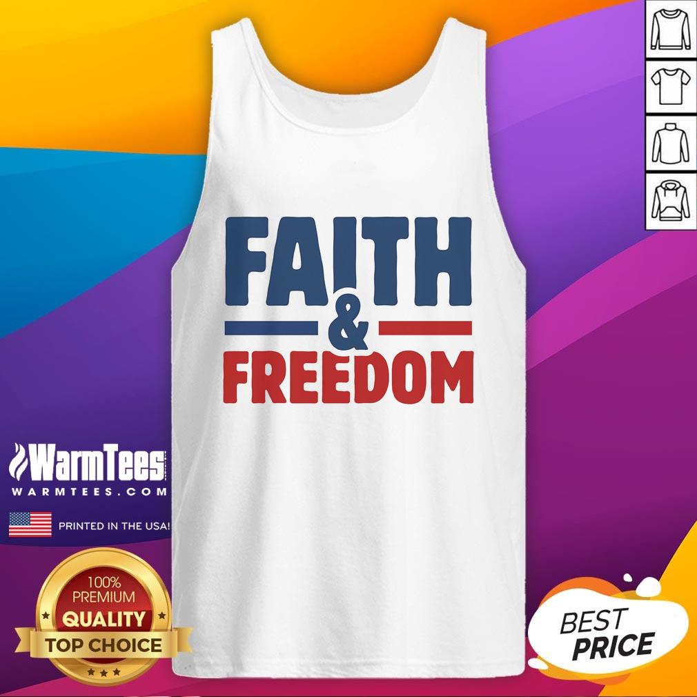 Official Faith and Freedom Tank Top featuring a bold design, perfect for summer outings and expressing your beliefs.