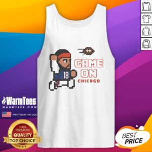 8-bit tank top featuring Caleb Williams for Chicago Bears fans, perfect for game day and showcasing team spirit.