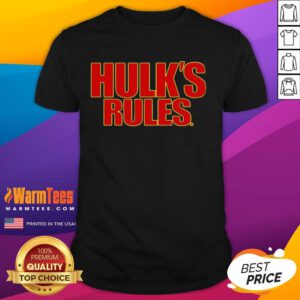 Official Hulk's Rules Hulk Hogan T-Shirt featuring bold graphics and vibrant colors, perfect for wrestling fans and collectors.