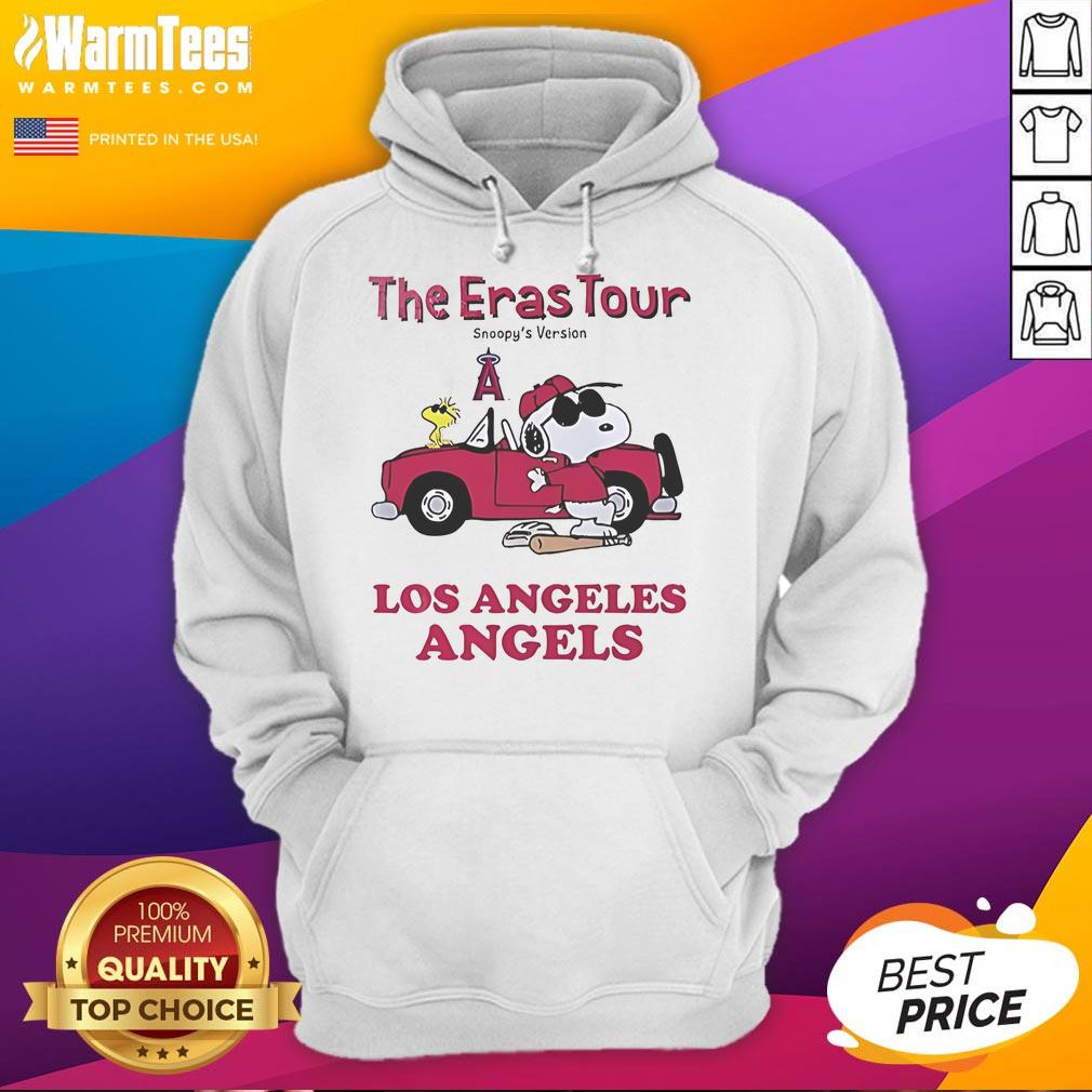 Official Los Angeles Angels Eras Tour Snoopy hoodie featuring vibrant graphics and team logo, perfect for fans.