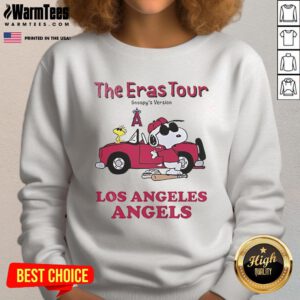 Official Los Angeles Angels The Eras Tour Snoopy sweatshirt featuring vibrant graphics and comfortable fit.