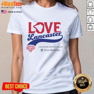 Alt Text: Official Love Lancaster Penn Medicine Ladies Tee in soft fabric, showcasing a stylish design for healthcare supporters.