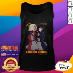 Official LycoReco Lycoris Recoil tank top featuring vibrant design and stylish fit for anime fans.