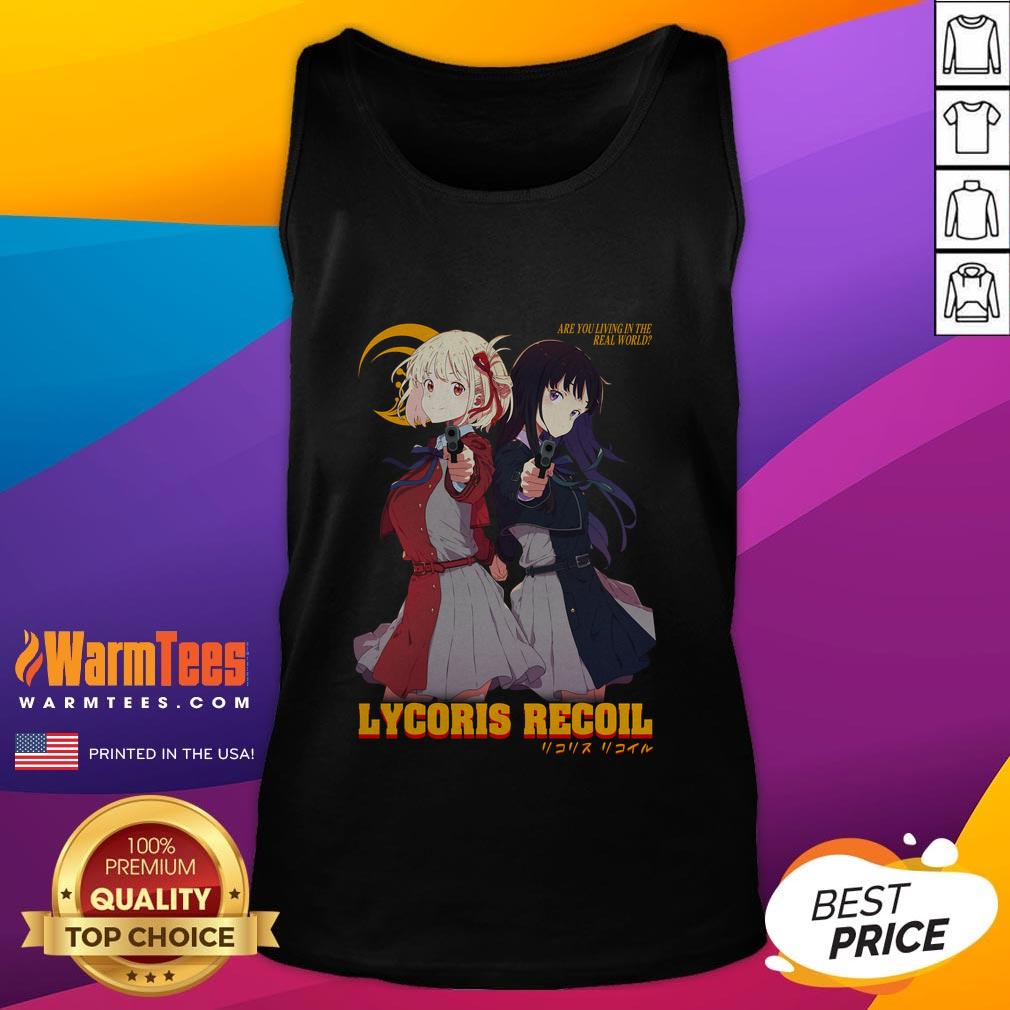Official LycoReco Lycoris Recoil tank top featuring vibrant design and stylish fit for anime fans.