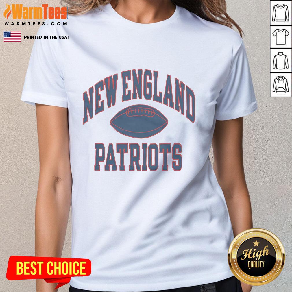 Official New England Patriots Gridiron Ladies Tee featuring team logo and stylish design for female fans.