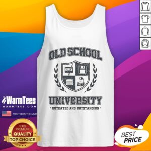 Official Old School University tank top in vintage design, featuring bold graphics and a classic fit for retro enthusiasts.