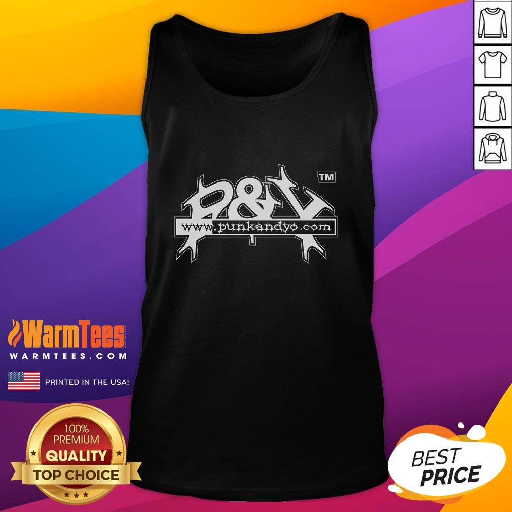 Official PY logo tank top featuring a stylish design, perfect for casual wear and summer fashion.