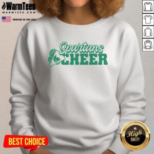 Official Spartans Cheer Block Sweatshirt featuring bold graphics and cozy fabric for ultimate fan comfort.