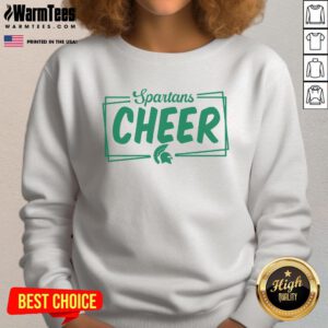 Official Spartans Cheer Box Sweatshirt featuring vibrant team colors and logo, perfect for fans and game day wear.