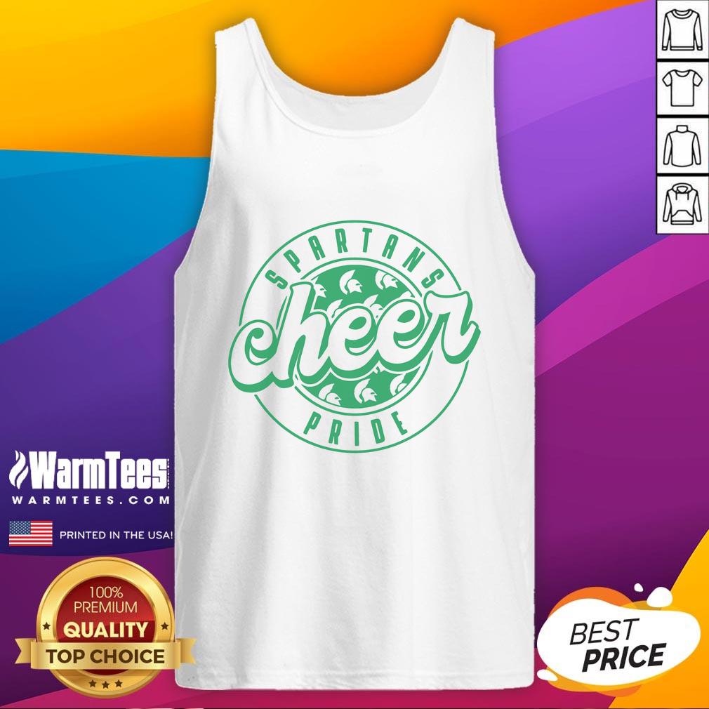 Official Spartans Cheer Circle Tank Top in vibrant colors, perfect for game day and supporting your team spirit.