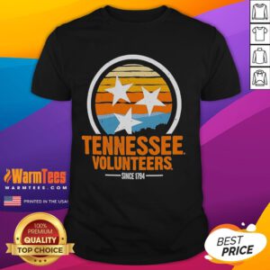 Vintage Tennessee Volunteers T-Shirt since 1794 featuring classic logo and distressed design for fans and collectors.