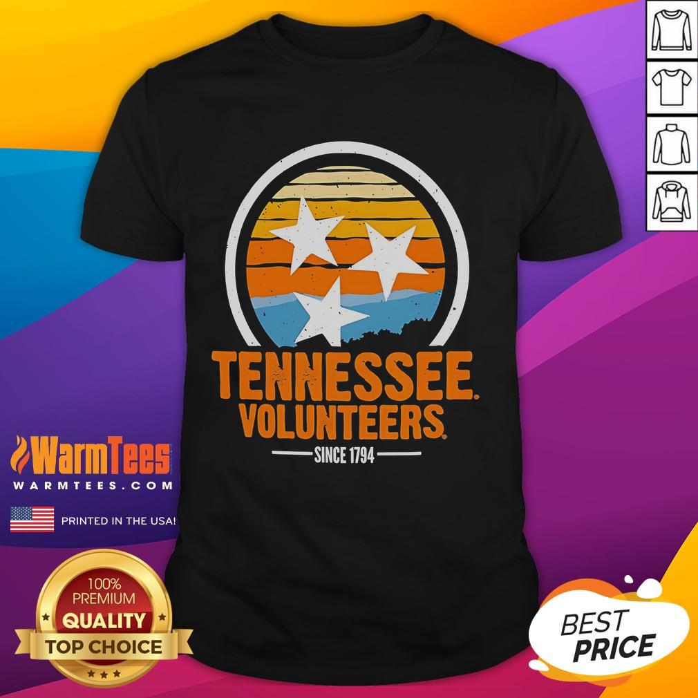 Vintage Tennessee Volunteers T-Shirt since 1794 featuring classic logo and distressed design for fans and collectors.