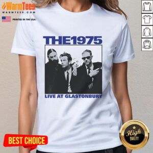 Vintage ladies tee featuring The 1975 live at Glastonbury design, perfect for music fans and festival lovers.