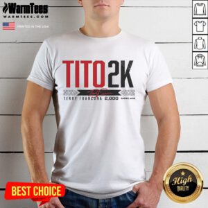 Official Tito 2K Terry Francona 2000 Wins Signature T-Shirt featuring a bold design celebrating Francona's milestone.