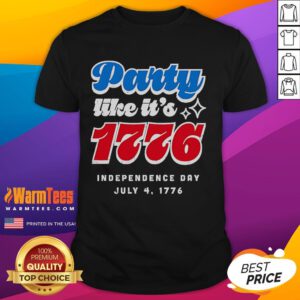 Party Like It's 1776 Independence Day Fourth of July T-Shirt featuring patriotic design and vibrant colors.