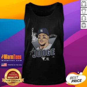 Alt Text: Premium Aaron Judge New York Yankees player caricature on a stylish tank top, perfect for baseball fans.