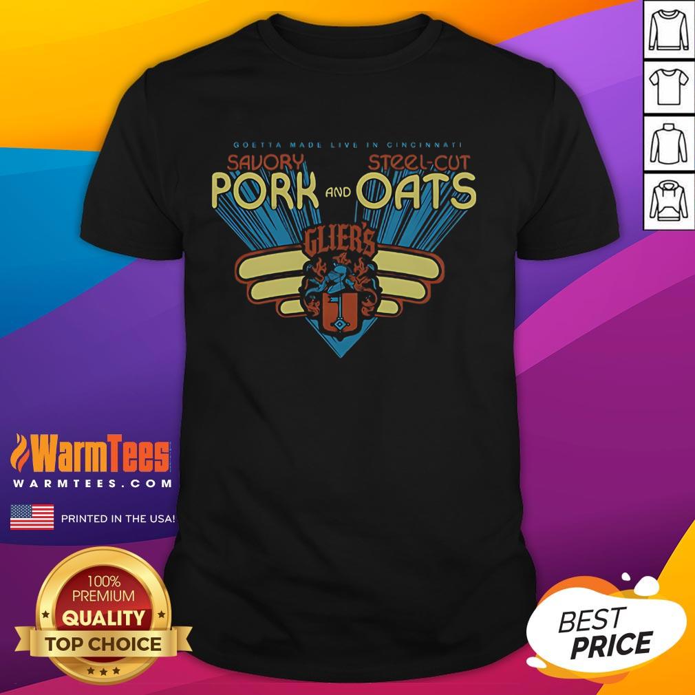 Alt Text: Premium Goetta shirt featuring savory pork and steel-cut oats, celebrating Glier's Goetta in Cincinnati.
