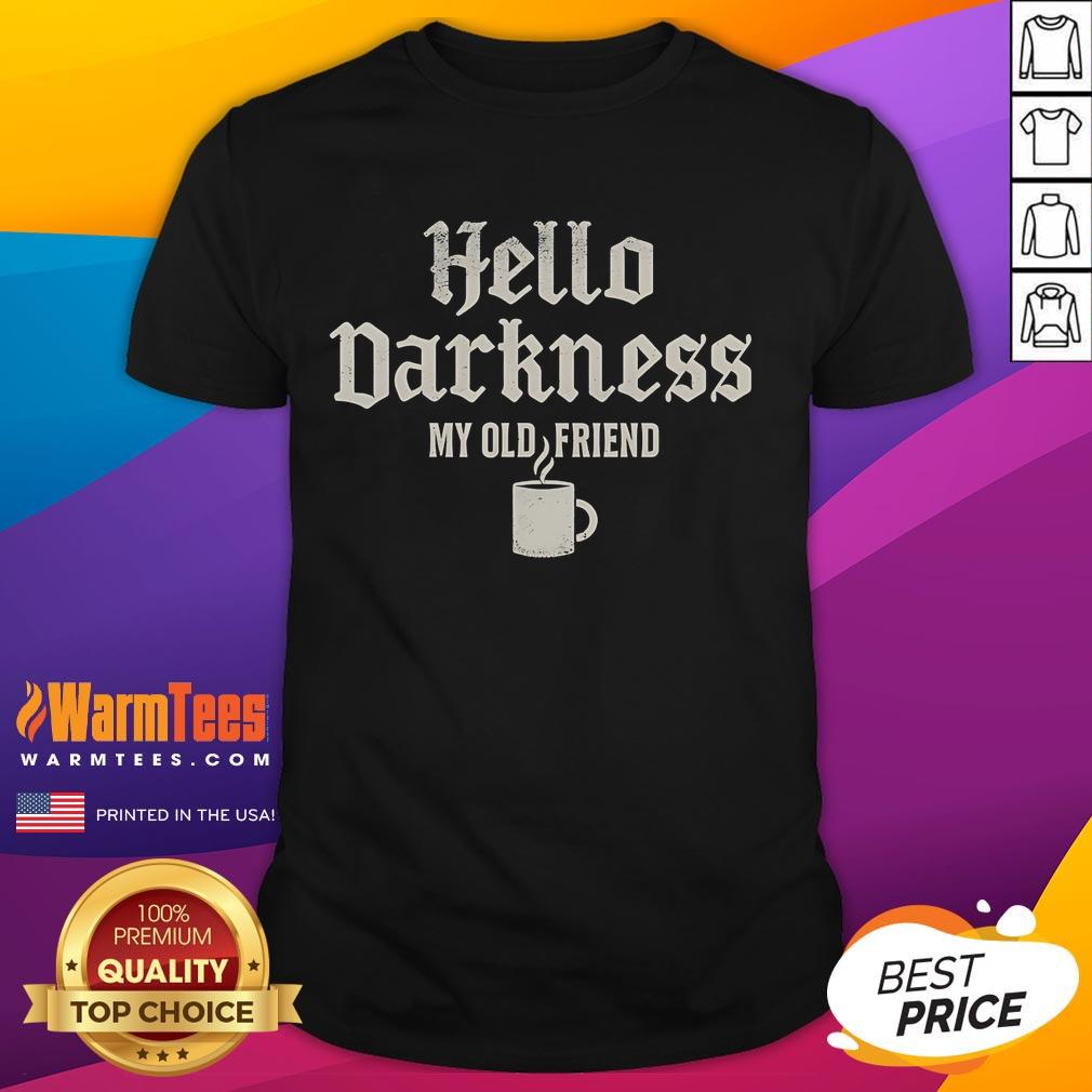 Premium Hello Darkness My Old Friend T-Shirt featuring classic design and soft fabric, perfect for music lovers.