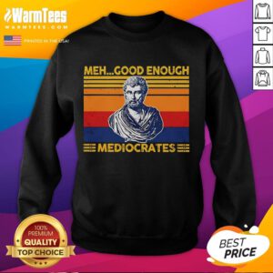 Premium Herodotus Meh Good Enough Mediocrates vintage sweatshirt in soft fabric, perfect for casual wear and literary lovers.